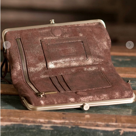 HOBO international Lauren wallet clutch Suede fringe - Picture 2 of 10